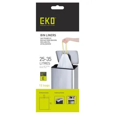 Kese za smeće Tip E 25-35l bele 12/1 Eko