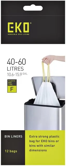 Kese za smeće Tip F 40-60l bele 12/1 Eko
