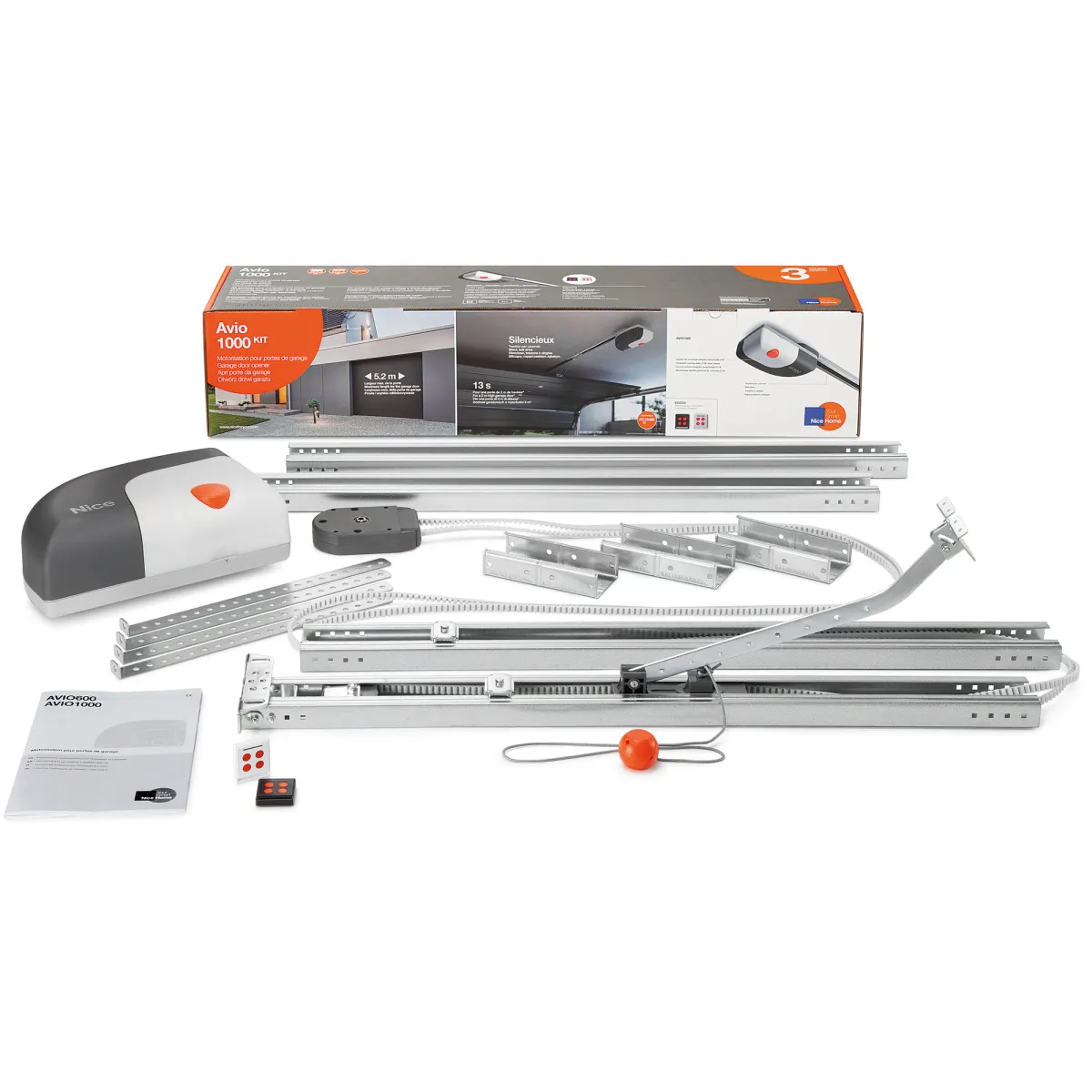 Kit Avio za sekcijska garažna vrata, širine 5.2m, visine 3.4m, Nice