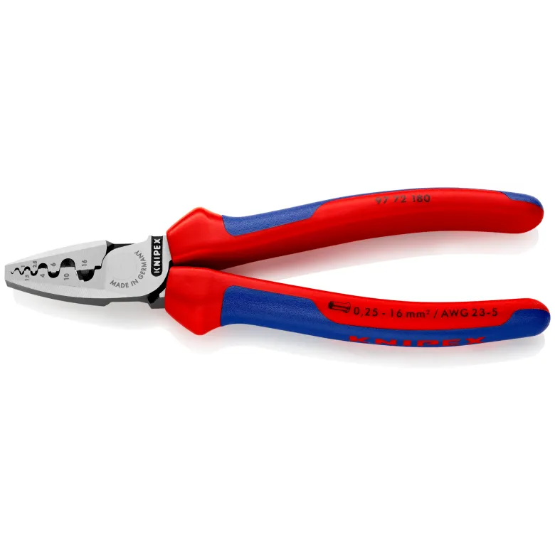 Klešta za hilzne 0.25 – 16 mm2 180mm Knipex