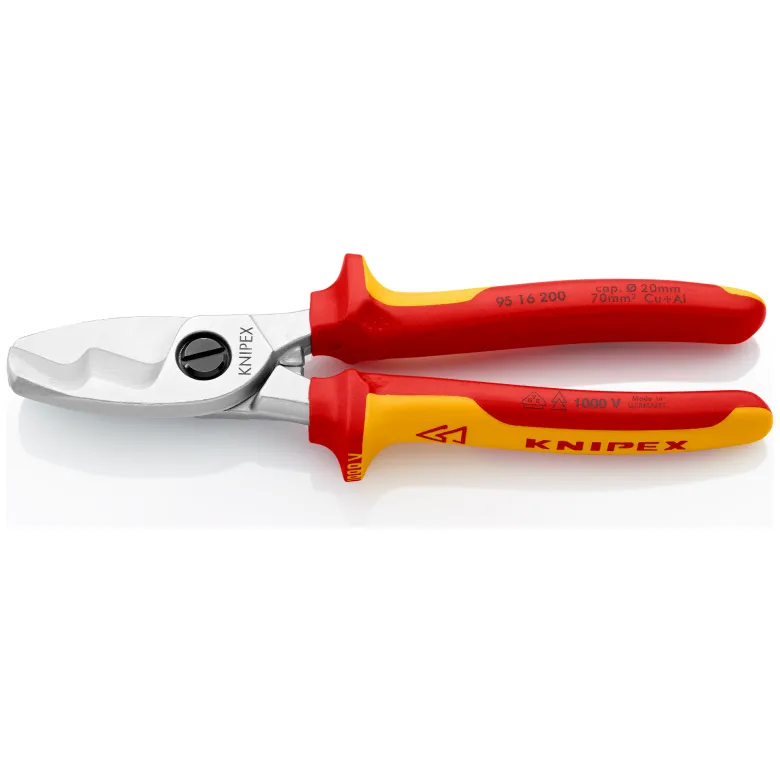 Klešta za sečenje Al i Cu kablova 200mm VDE 1000V Knipex