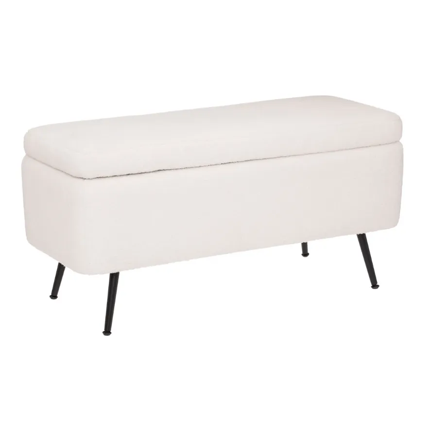 Klupa sa prost. za odl. stvari Aurora 100x40.5x48.5cm bela Atmosphera