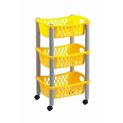 Kolica sa točkićima sa tri korpe Otello 30x40x70cm Stefanplast