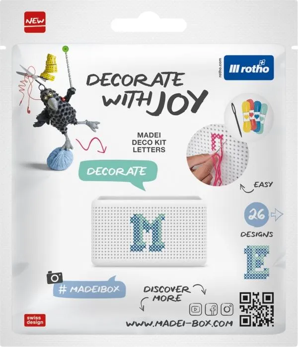 Konac za dekoraciju kutije Madei Letters sort Rotho