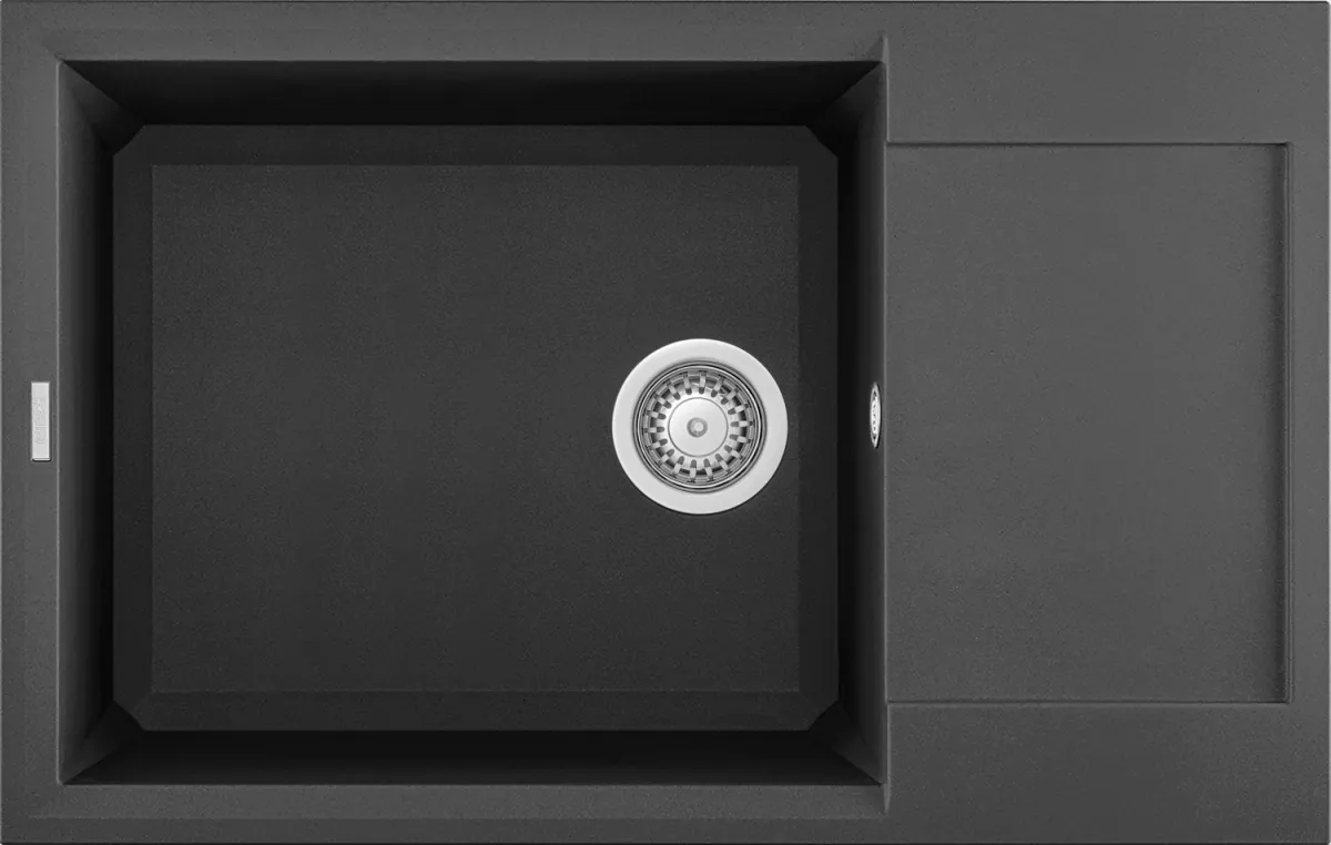 Korito granitno EASY 310 78x50cm 1VG nero metal 70 Elleci