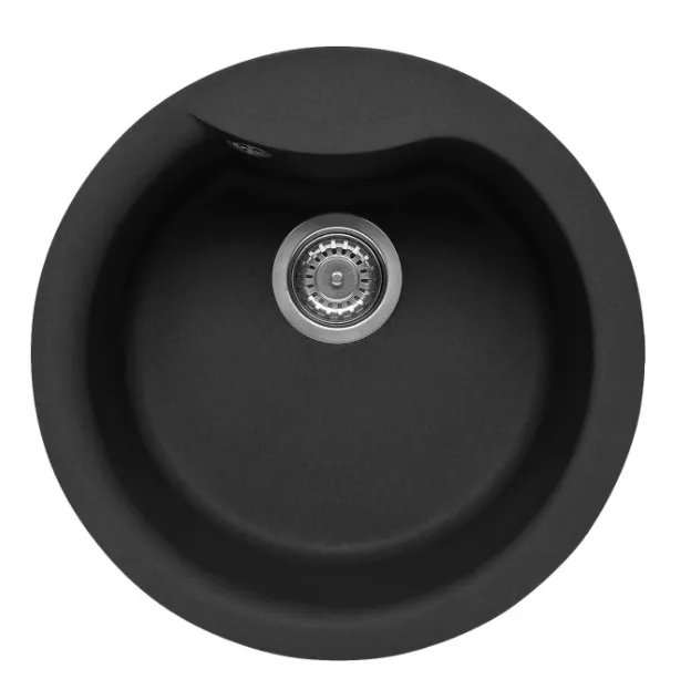 Korito granitno EGO Round fi 48.5cm nero metal 70 Elleci