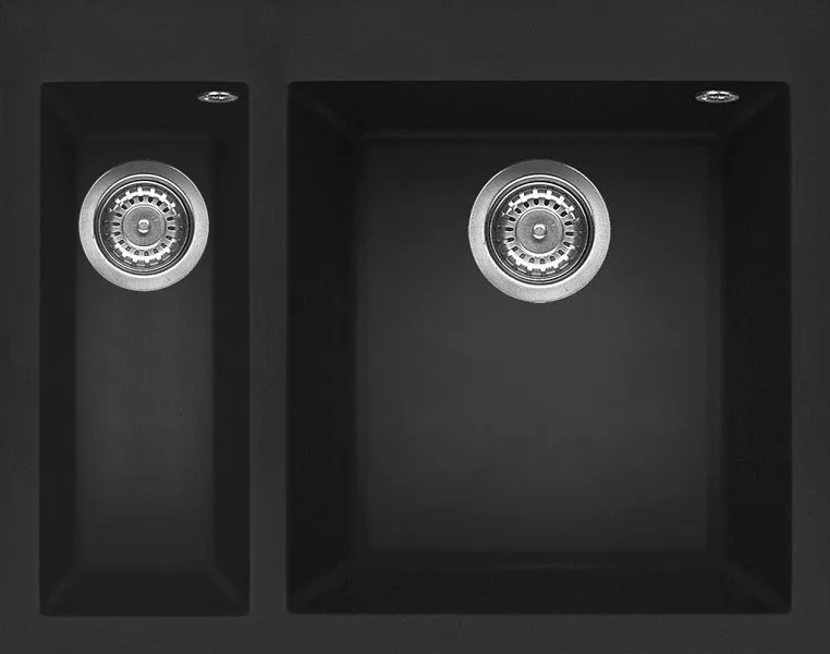 Korito granitno QUADRA 150 59x50cm 2V crno 40 Elleci