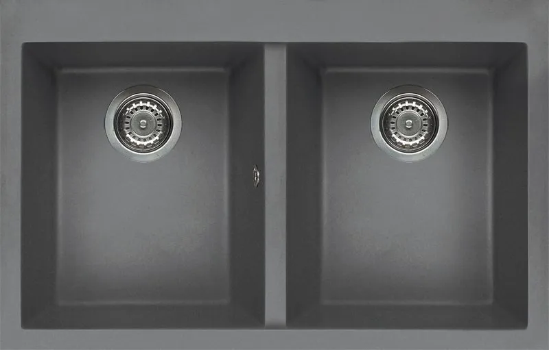 Korito granitno QUADRA 350 79x50cm 2V Titanium 73 Elleci
