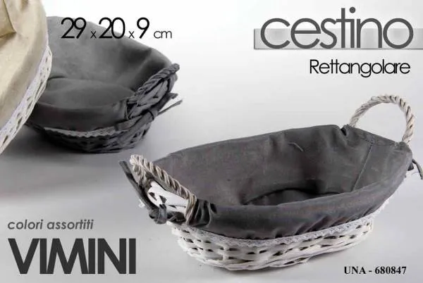 Korpa za hleb ovalna 29x20x9cm bela Gicos