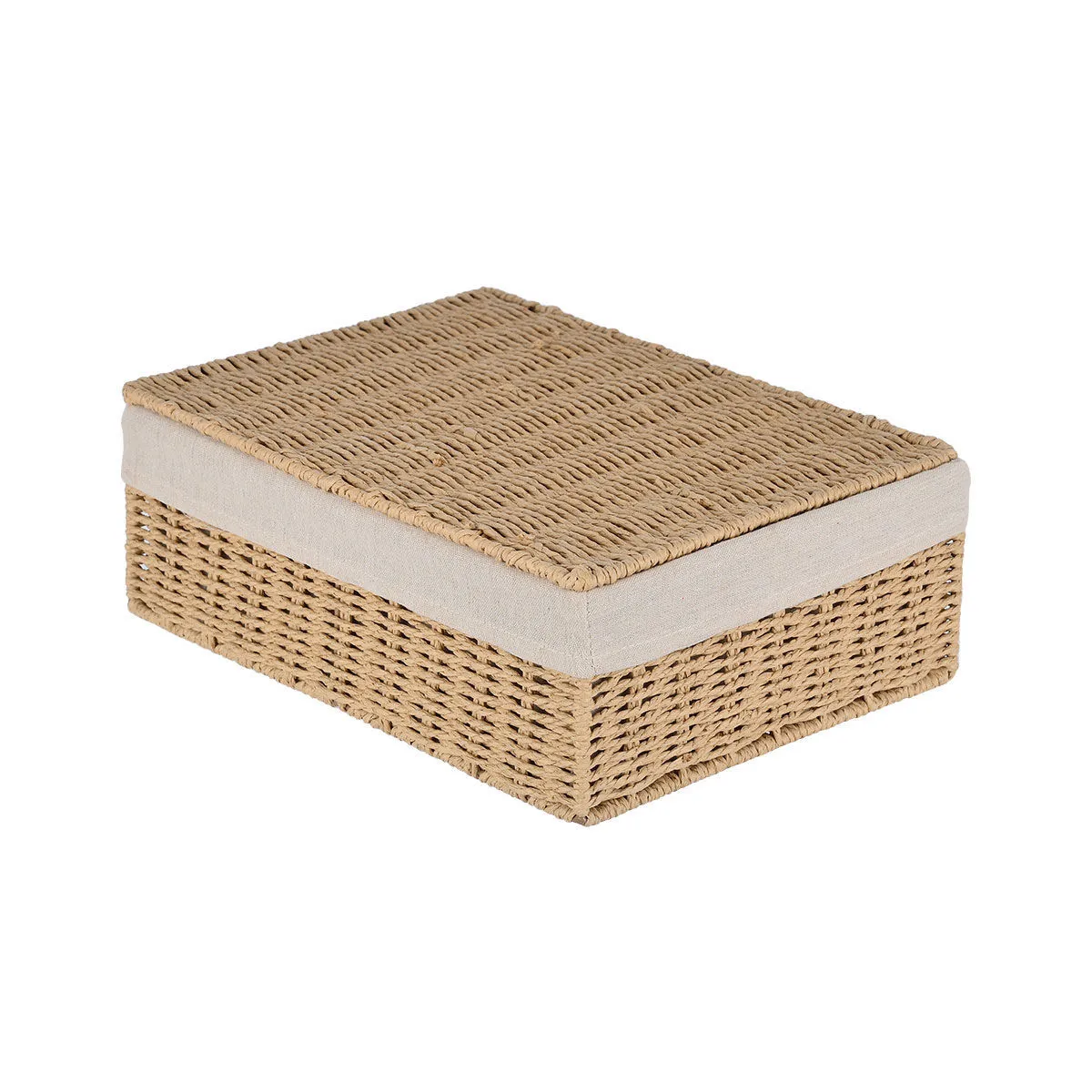 Korpa za odlaganje stvari Botanika 36x27x13cm sa poklop. bež Estia