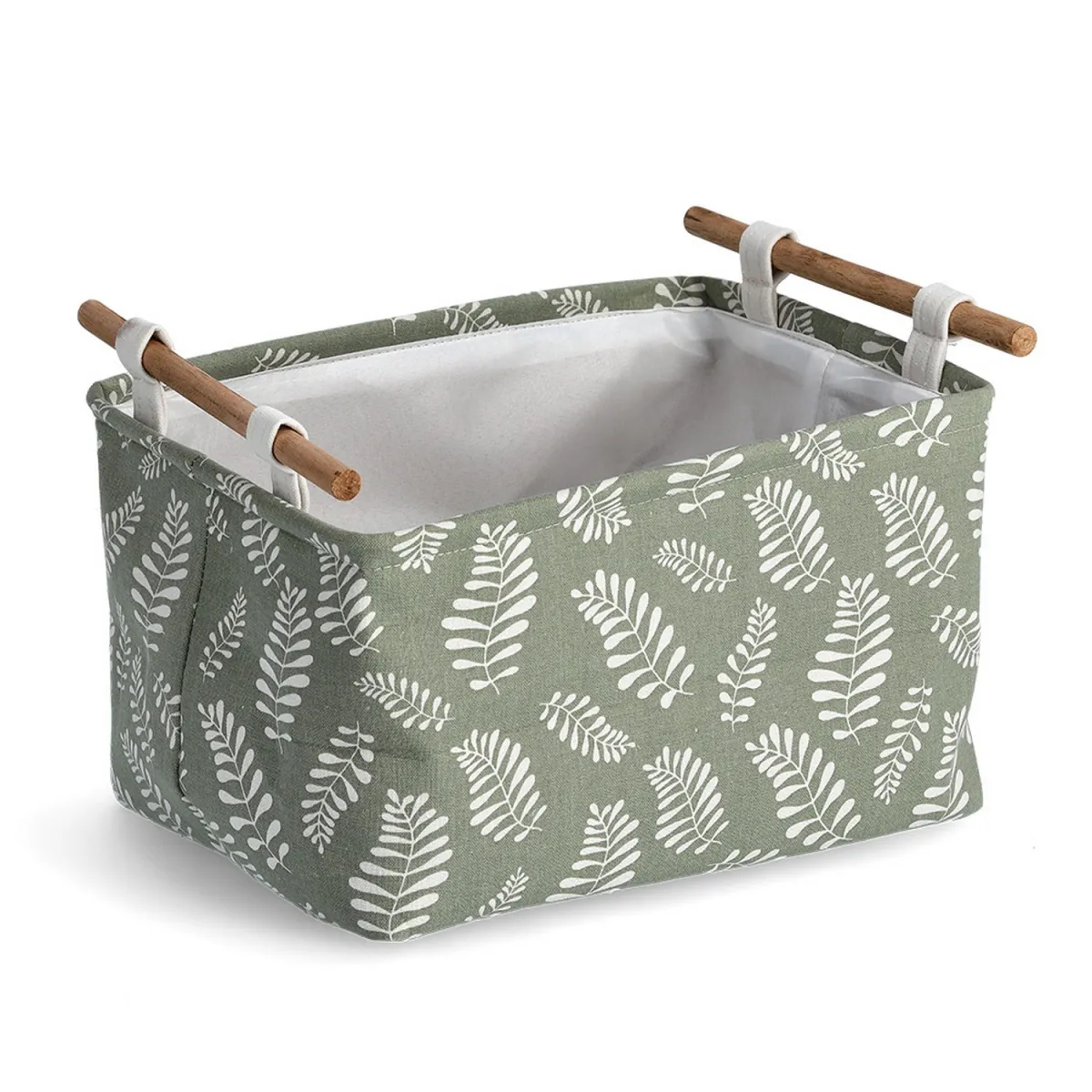 Korpa za odlaganje stvari Leaves 30x20x18cm zeleno-bela Zeller