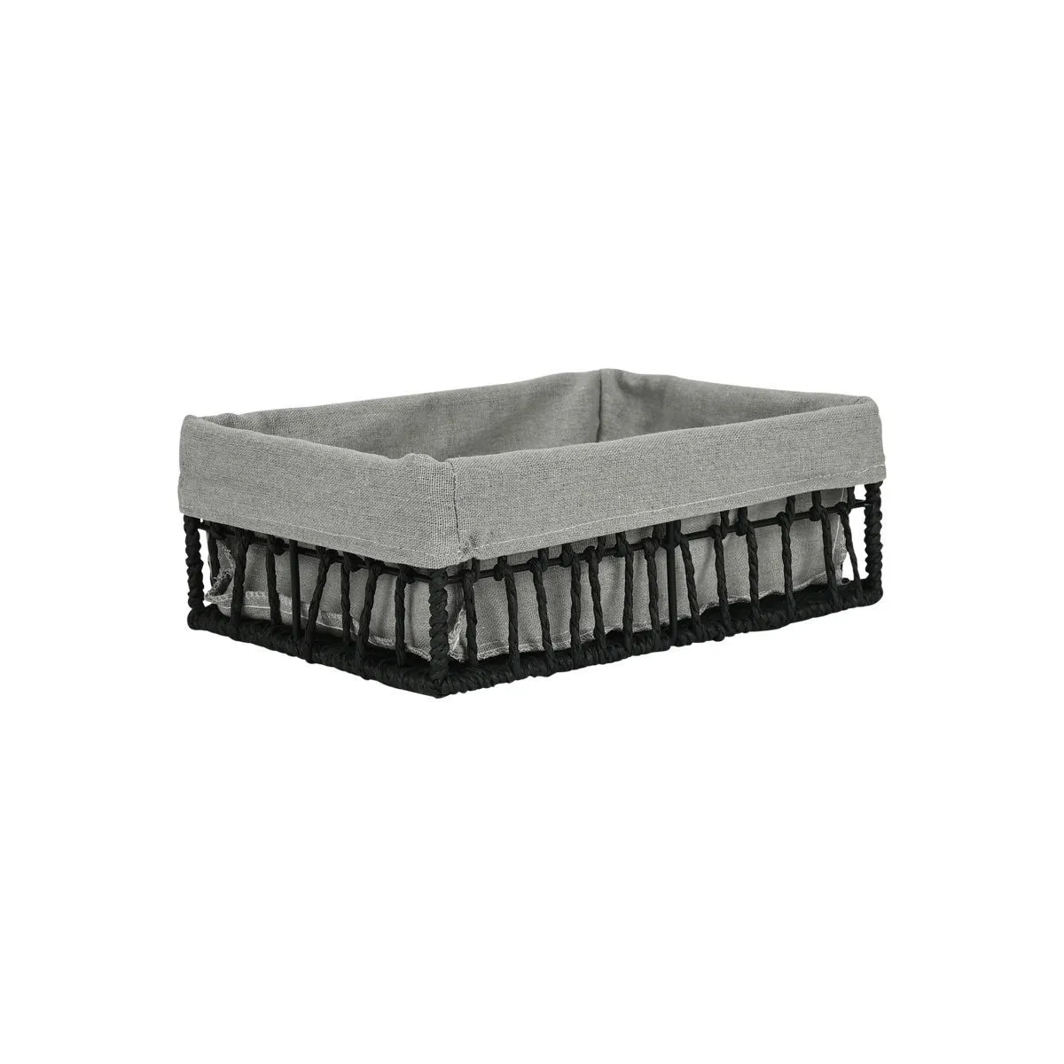Korpa za odlaganje stvari Nest 28x20x10cm crna/siva Estia
