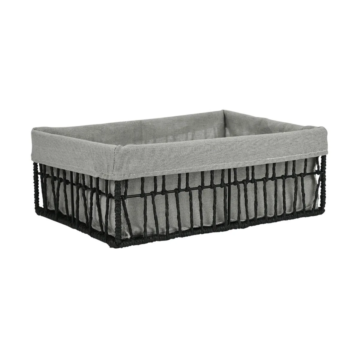Korpa za odlaganje stvari Nest 36x27x13cm crna/siva Estia