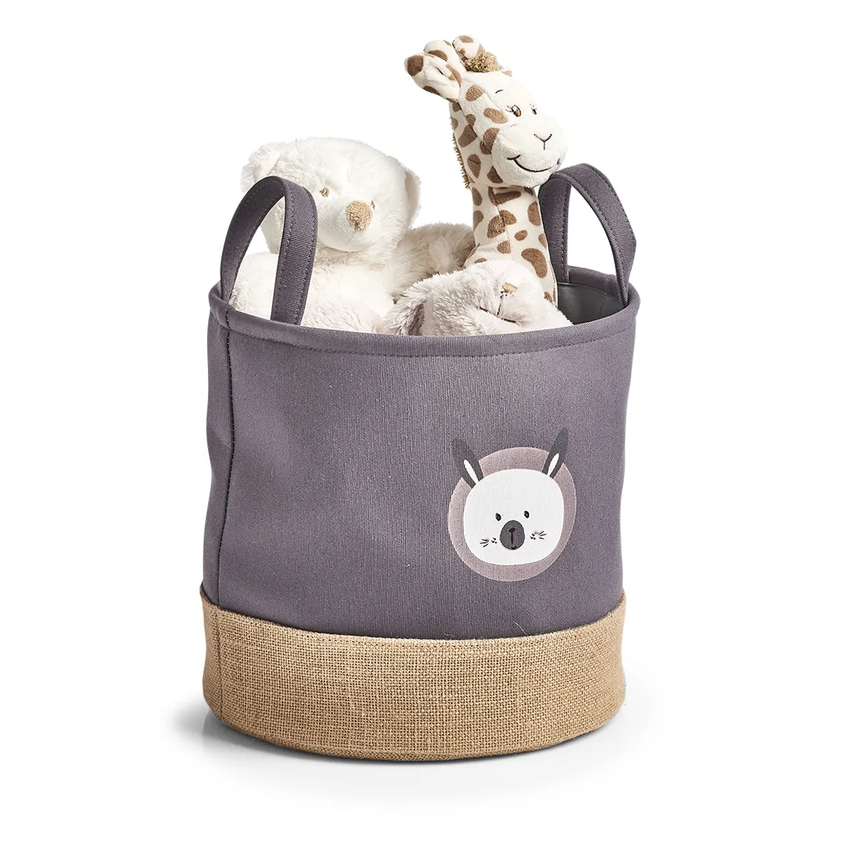 Korpa za odlaganje stvari Rabbit sa ručkama fi 30x29cm siva Zeller