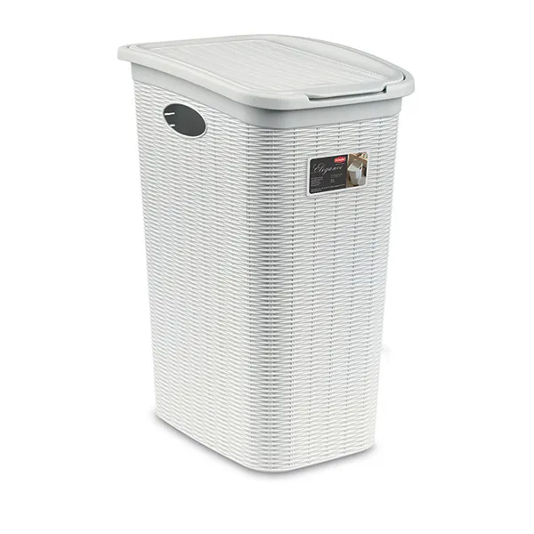 Korpa za veš Elegance 39x28.5x54.5cm 36l  bela Stefanplast