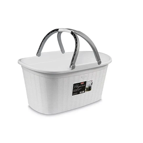 Korpa za veš Elegance sa ručk. 58x38x29.5cm 35l sort Stefanplast