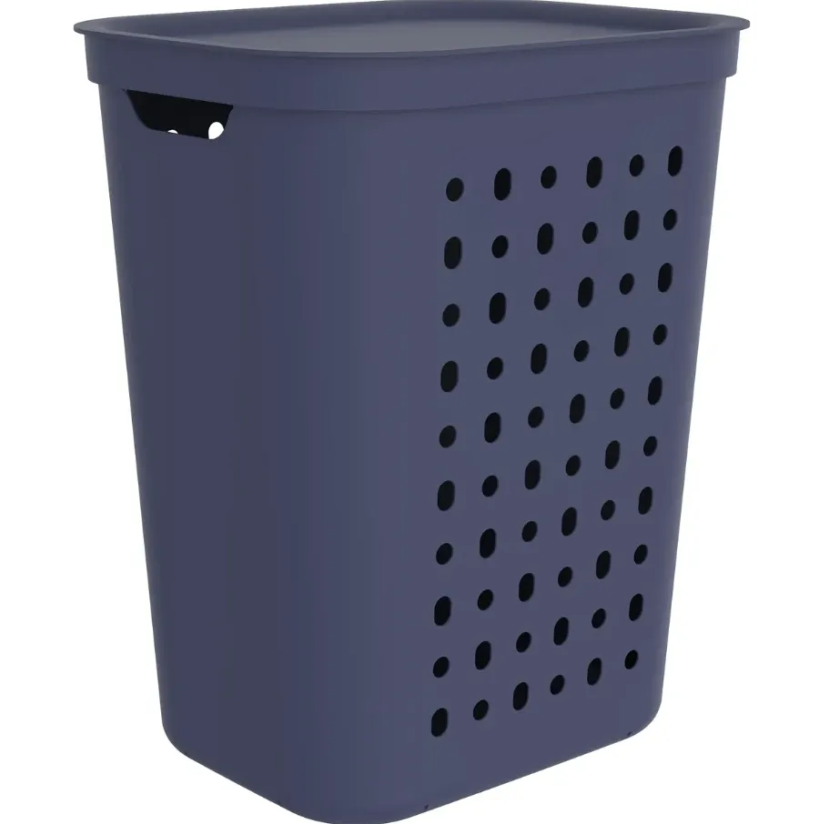 Korpa za veš Jona 55l 432x355x533mm sa poklop indigo plava Rotho