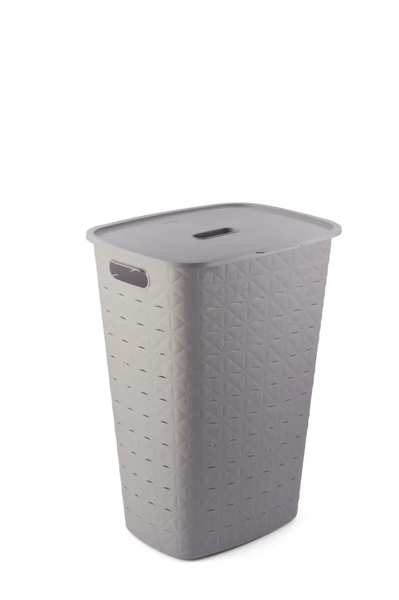 Korpa za veš sa poklop. Softex 56l 34x44x60cm smedja Curver