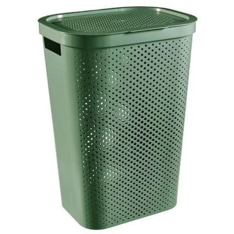 Korpa za veš sa poklopcem Infinity 60l zelena Curver