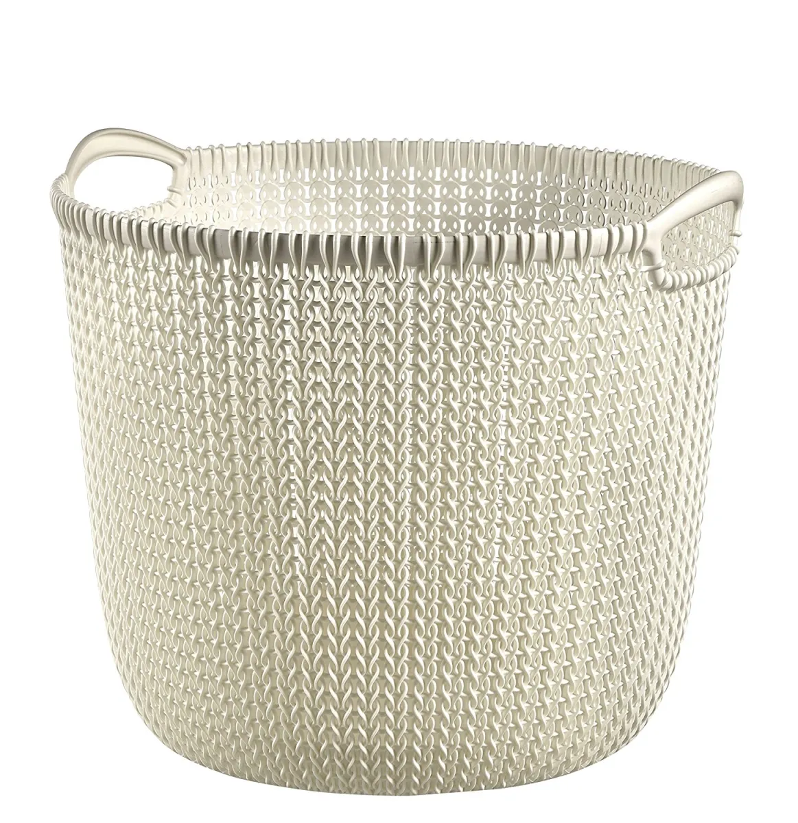 Korpa za veš sa ručkama Knit L 400x390x330mm boja šamp.Curver