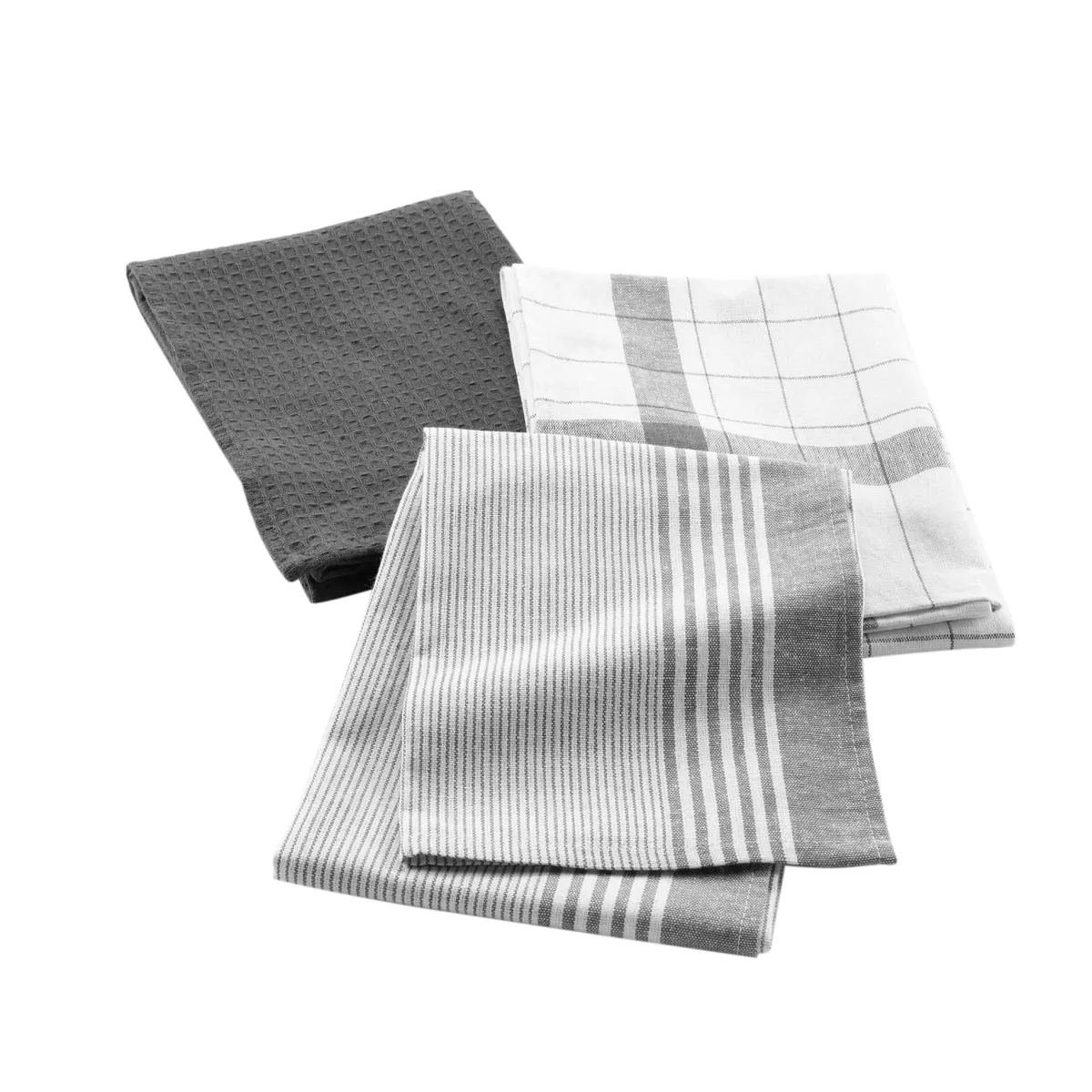 Kuhinjske krpe Vibrato 50x70cm 3/1 sive/bež D. d Interieur