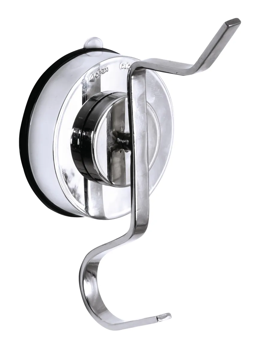 Kuka za peškire dupla na vakum 65x80x125mm boja srebra Ridder