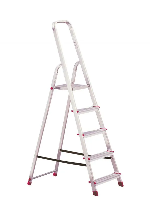 Kućne aluminijumske merdevine 1x5 gazišta 1.0m Corda