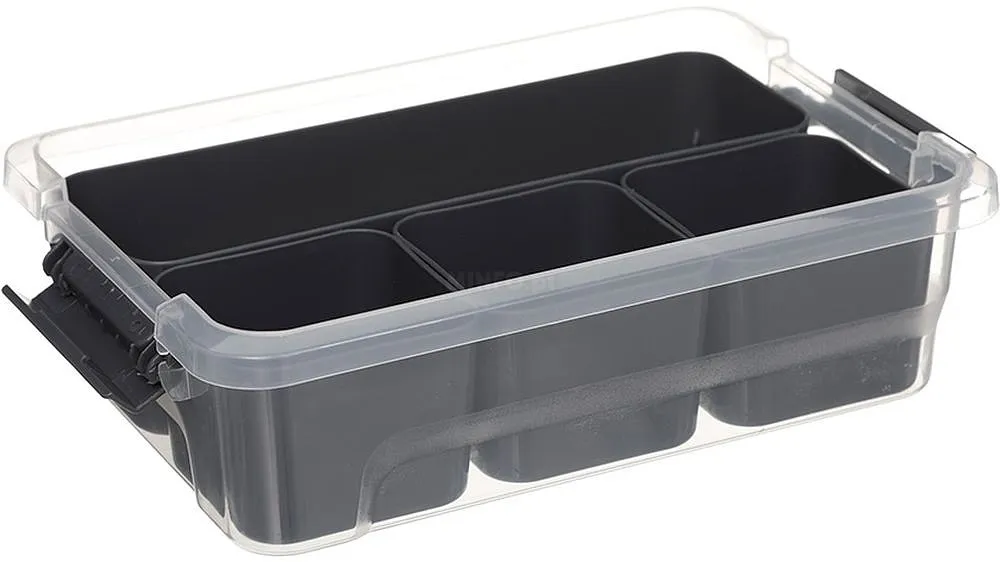 Kutija Samba 1.5l sa pregradama tamno siva/transp. 5five