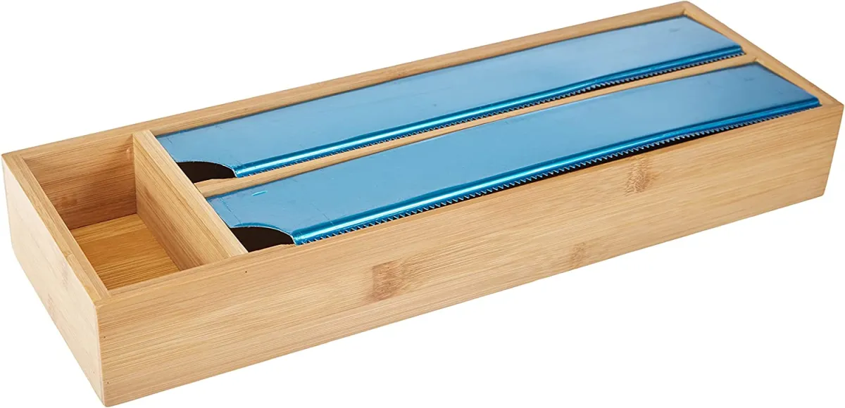 Kutija za 2 kuh. folije sa rezačima 39.5x13x5.4cm bambus Zeller