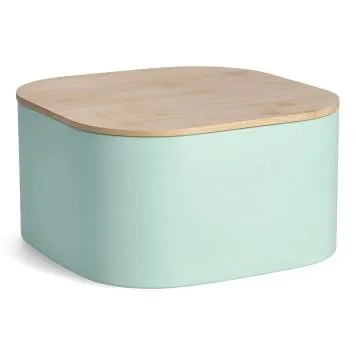 Kutija za hleb 26.5x26.5x14.5cm sa poklop. boja mente/bambus Zeller