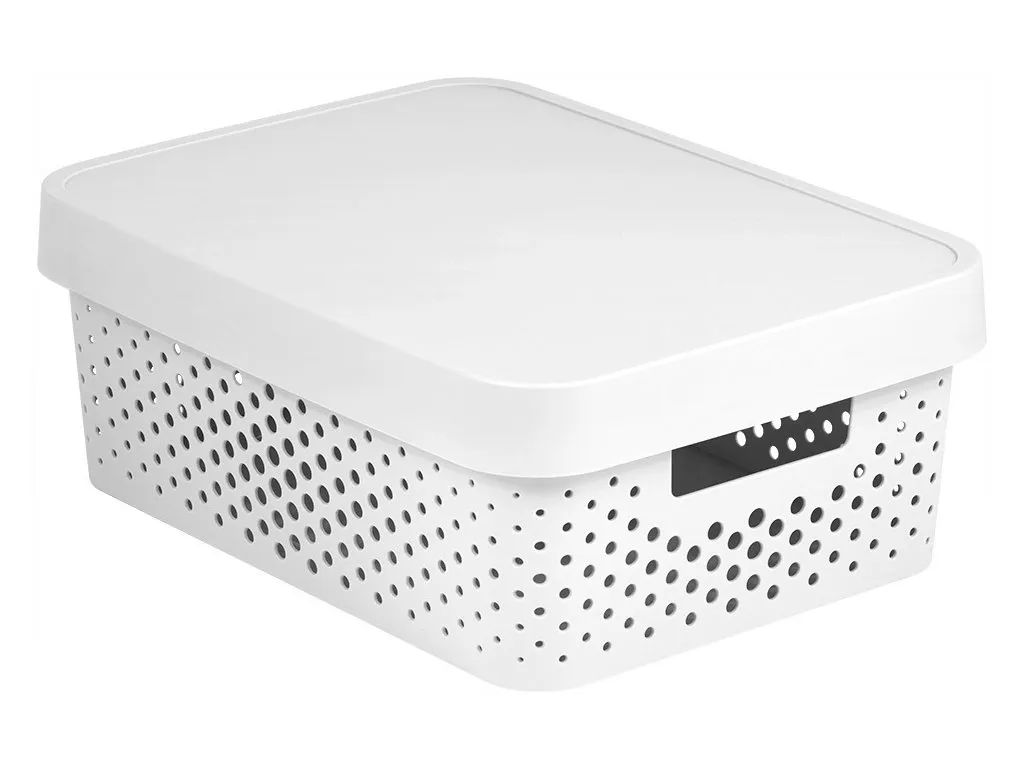 Kutija za odl. stvari Infinity 11l sa poklopcem bela Curver