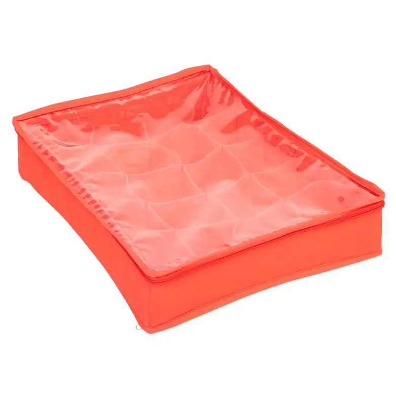 Kutija za odlag. 20 novog. kugli fi 7.5cm 35x28x7.5cm crvena Atmosphera