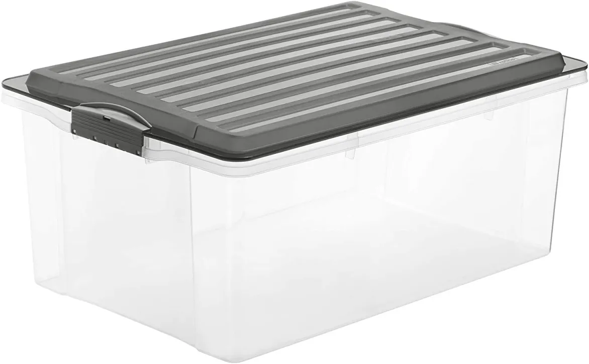 Kutija za odlag. stvari Compact 38l transp. sa antracit poklopcem Rotho