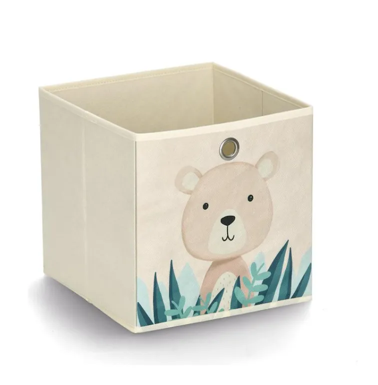 Kutija za odlaganje stvari Bear 28x28x28cm bež Zeller