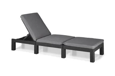Ležaljka sa jastukom Daytona 195x65x25.5cm grafit/siva Allibert