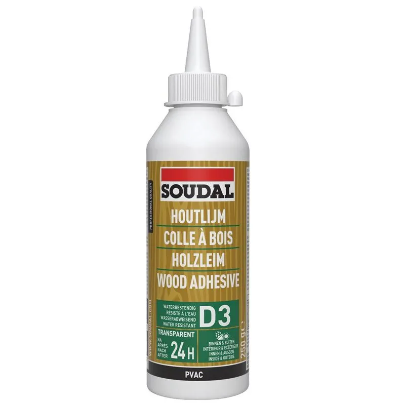 Lepilo za drvo D3 750g Soudal