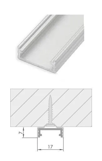 LL-02 Profil alum. za LED traku 16x6mm rebrasti  3m Laguna