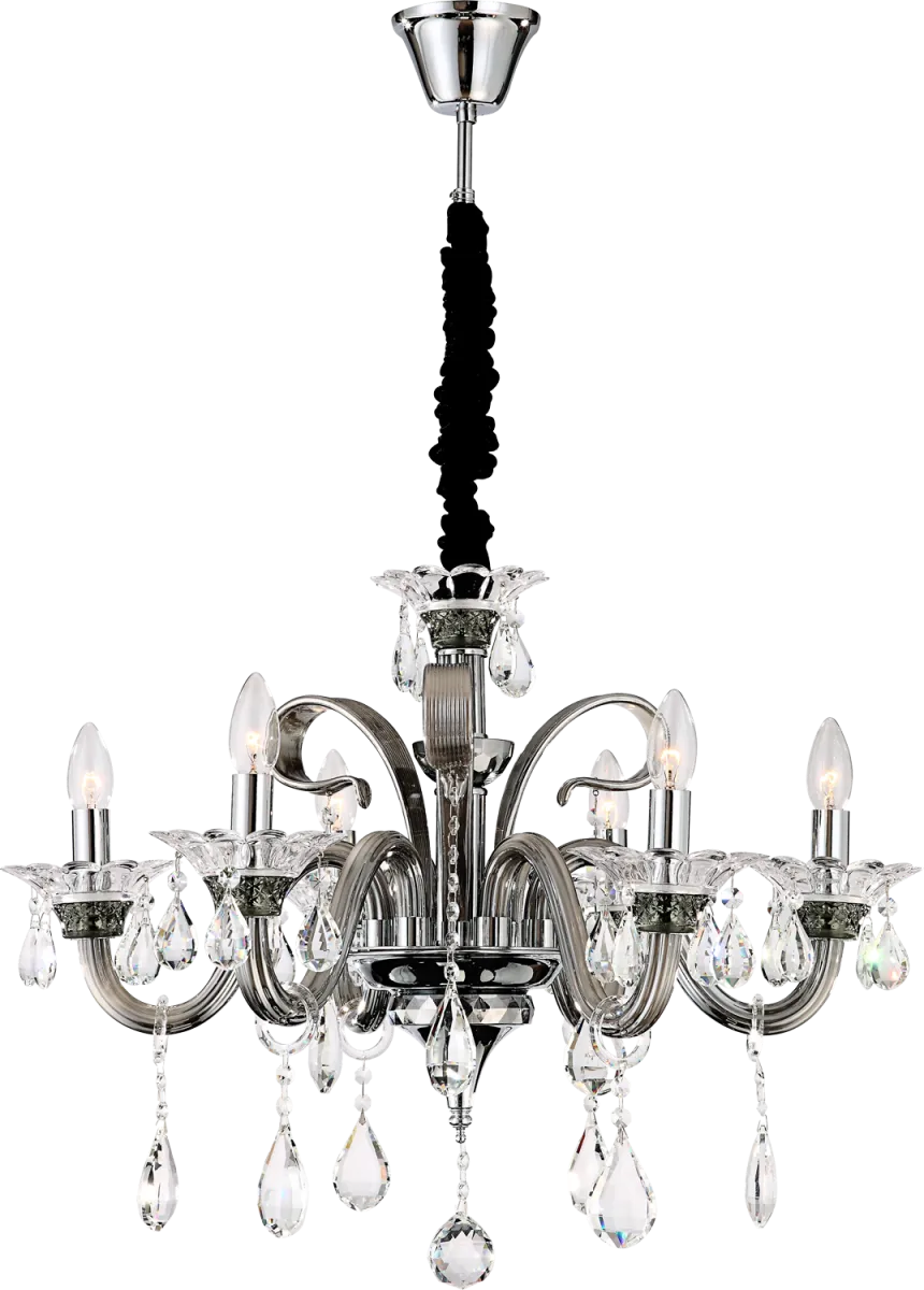 Luster Dunja 6x40W E14 115.5x70cm inoks Globo