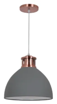 Luster Jason 1x60W E27 siva 300mm