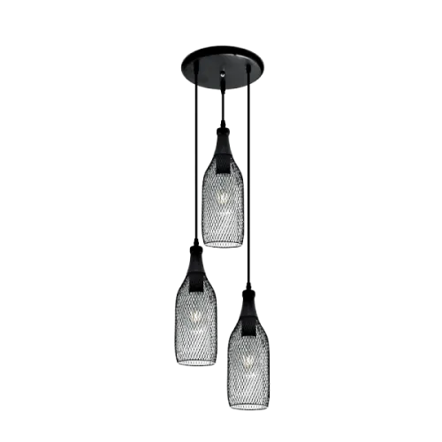 Luster Ken 3xE27 fi 28cm crni