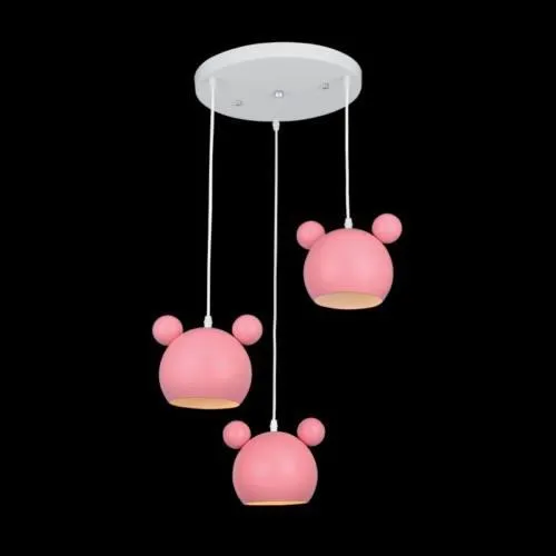 Luster Mickey 3xE27 40W rozi Elmark