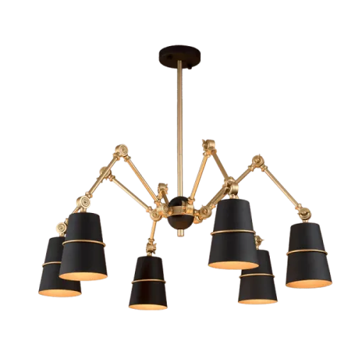 Luster Spider 6xE27 crni