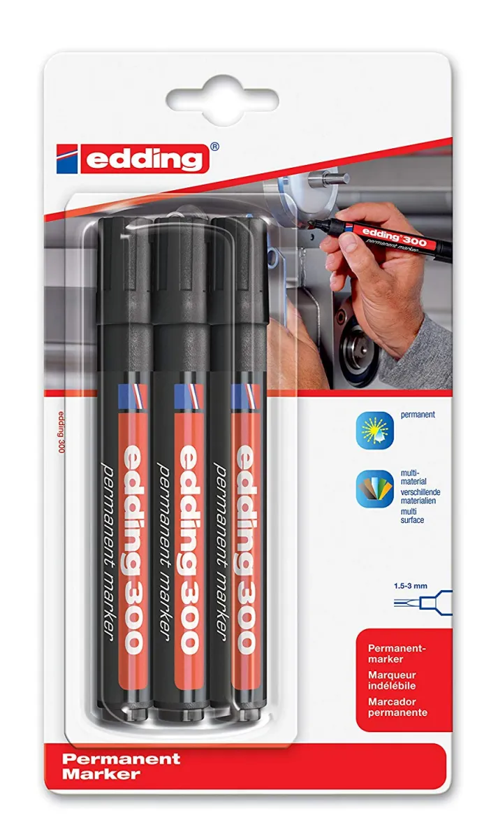 Marker permanentni 1.5-3mm 300/3 crni 3/1