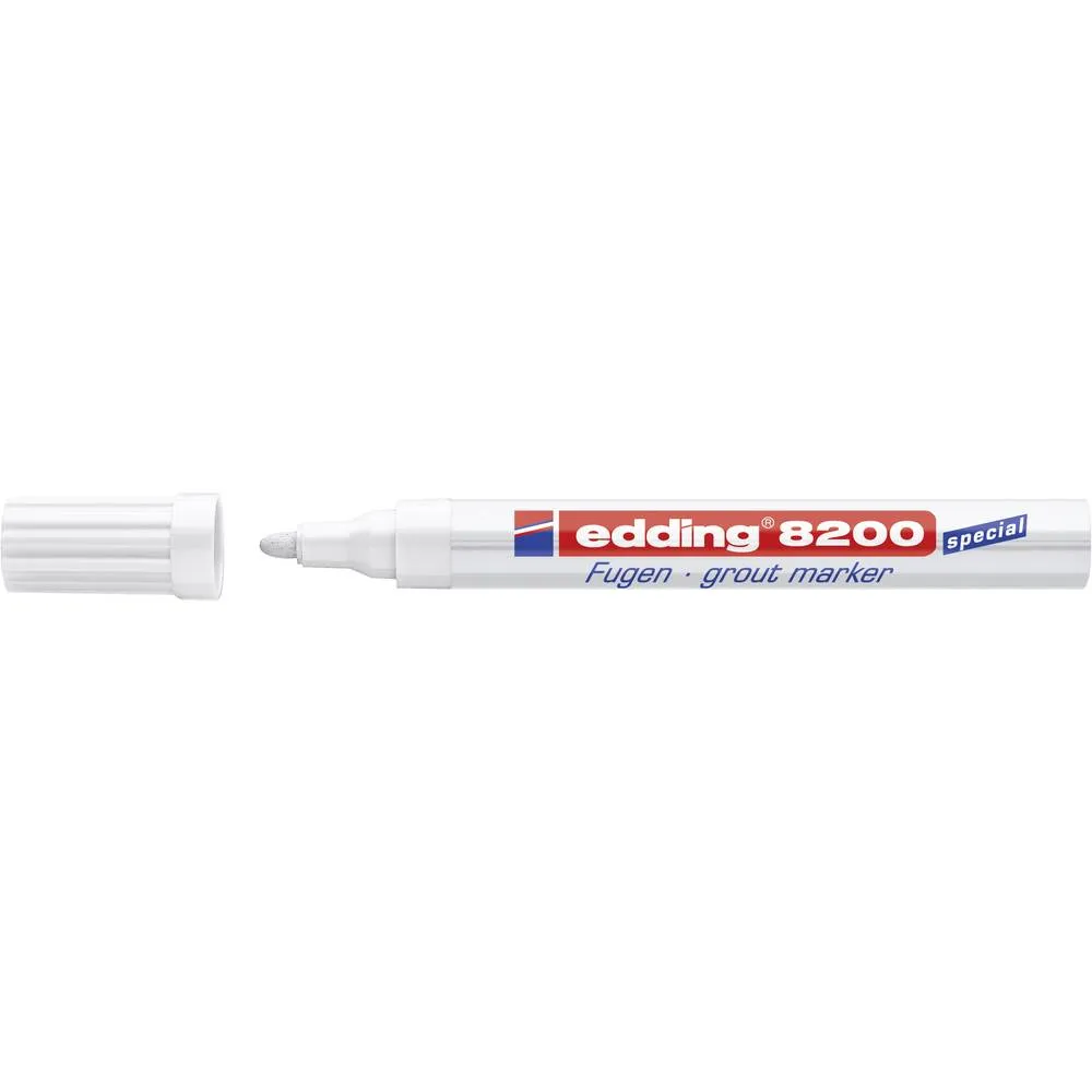 Marker za fuge 2-4mm 8200/1 zaobljen vrh beli Edding