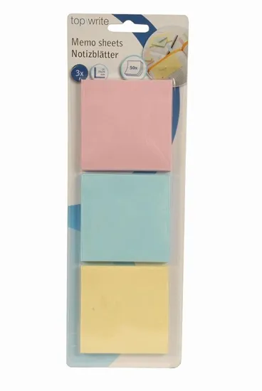 Memo papirići 3 boje po 50 komada 75x75mm Topwrite