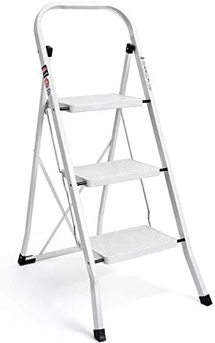 Merdevine sa 3 gazišta 46.5x73.5x105cm bele Wireking