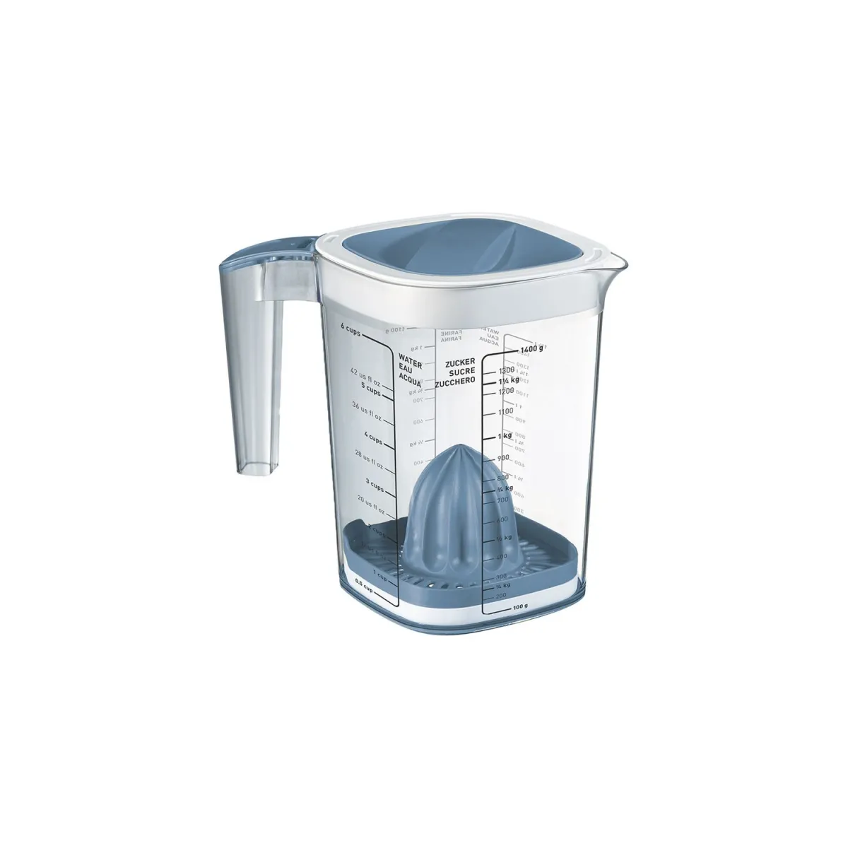 Merica Loft 1.5l sa poklopcem i dodacima transp./plava Rotho