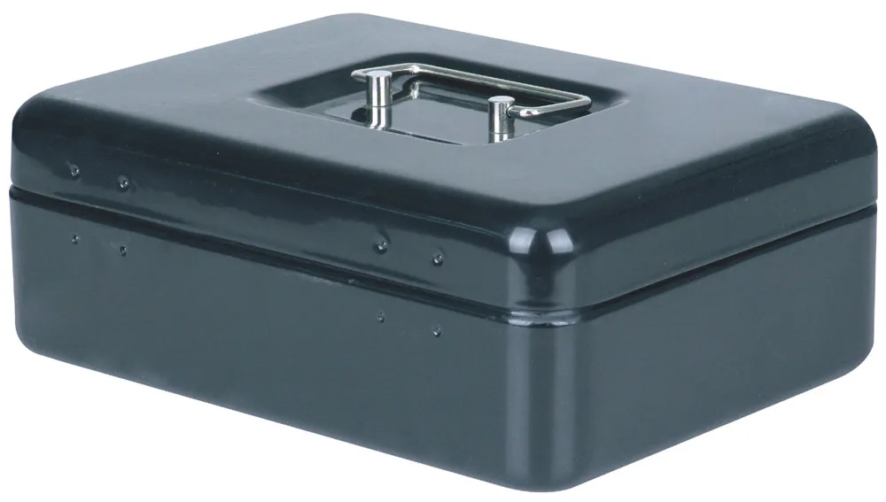 Metalna kutija za novac na ključ 25x18x8.5cm crna SafeX