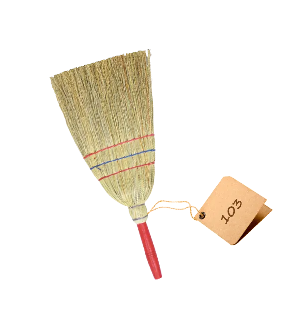 Metla 3-struko zašivena Ema sa drvenom drškom 15cm