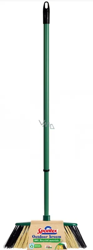 Metla za spolj.površine sa telesk. drškom 80-140cm zelena Spontex